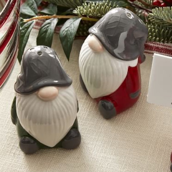 Pottery Barn Holiday Season Gnome Salt & Pepper Shakers - Picture 13 of 15